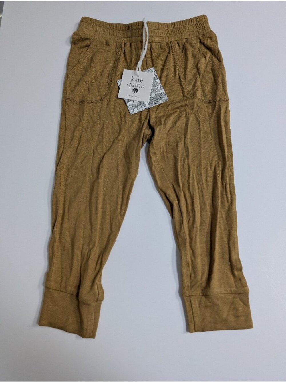 Kate Quinn Bamboo Pocket Jogger Cuffed Fennel Gold 2T Pants